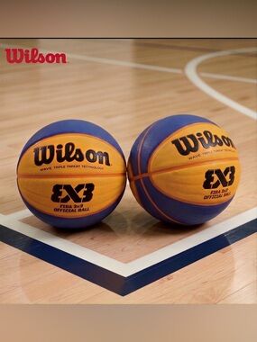 Wilson Official Game Ball FIBA 3x3 Basketball Wave Technology - 2 PACK